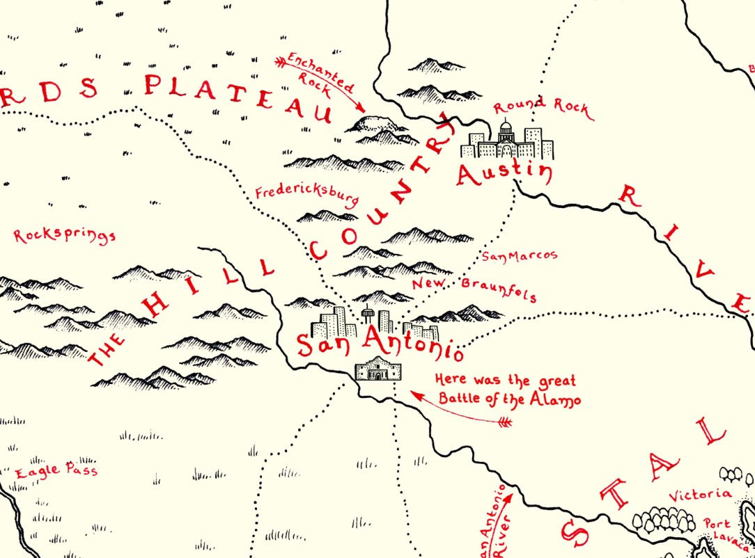 Texas Map (New Updated Version)