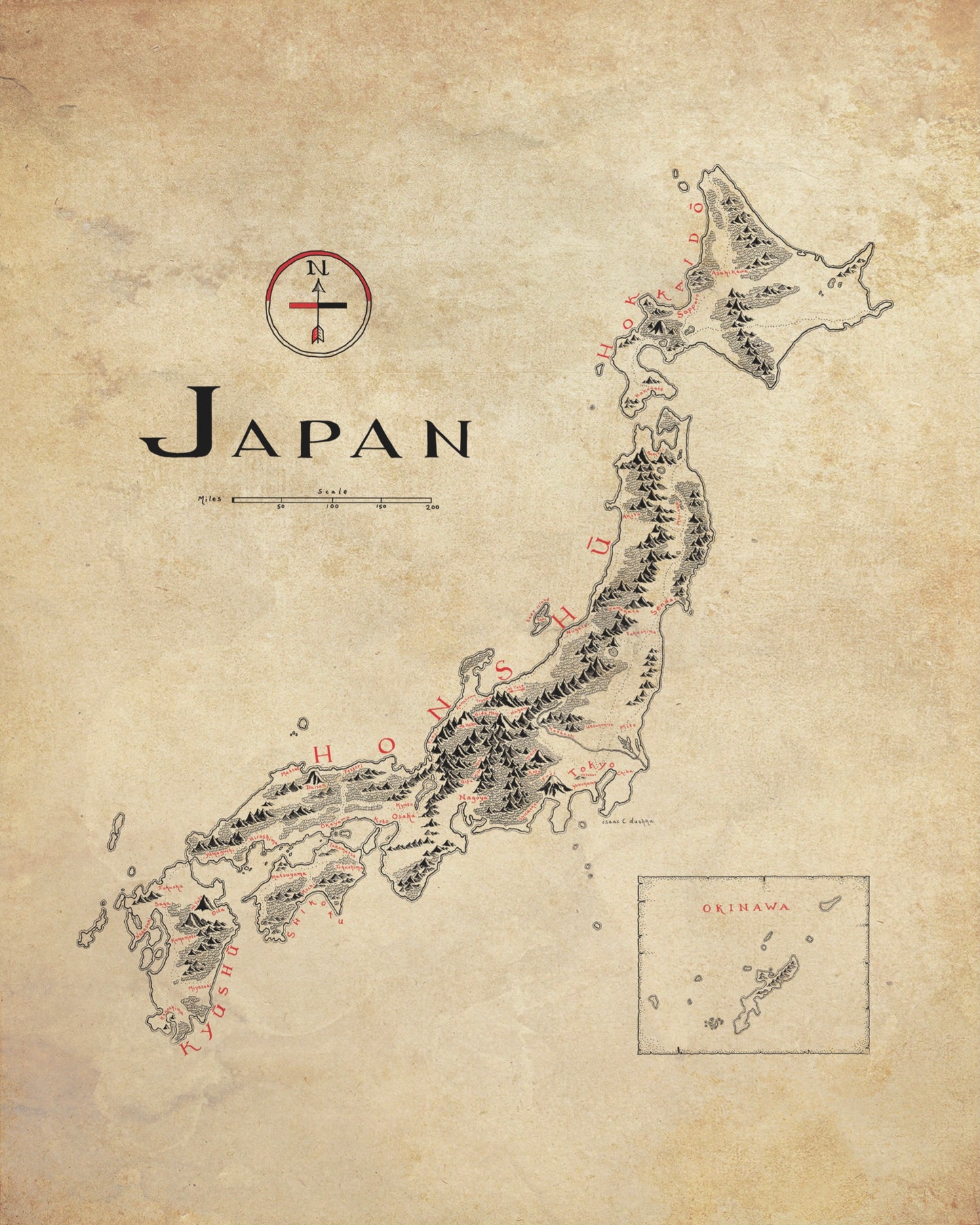 Japan Map (English)