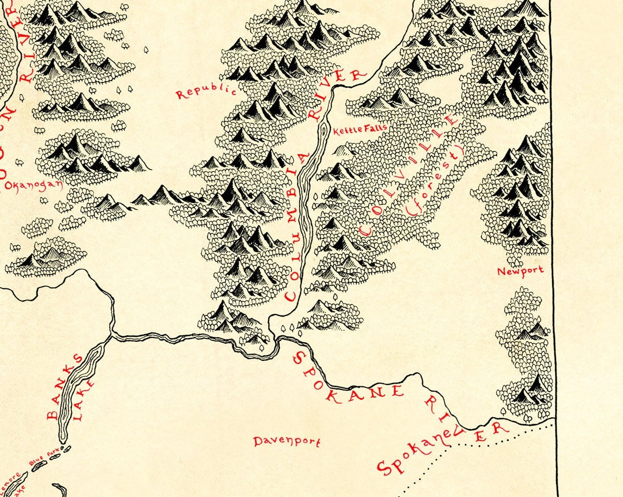Washington Map (New Updated Edition)