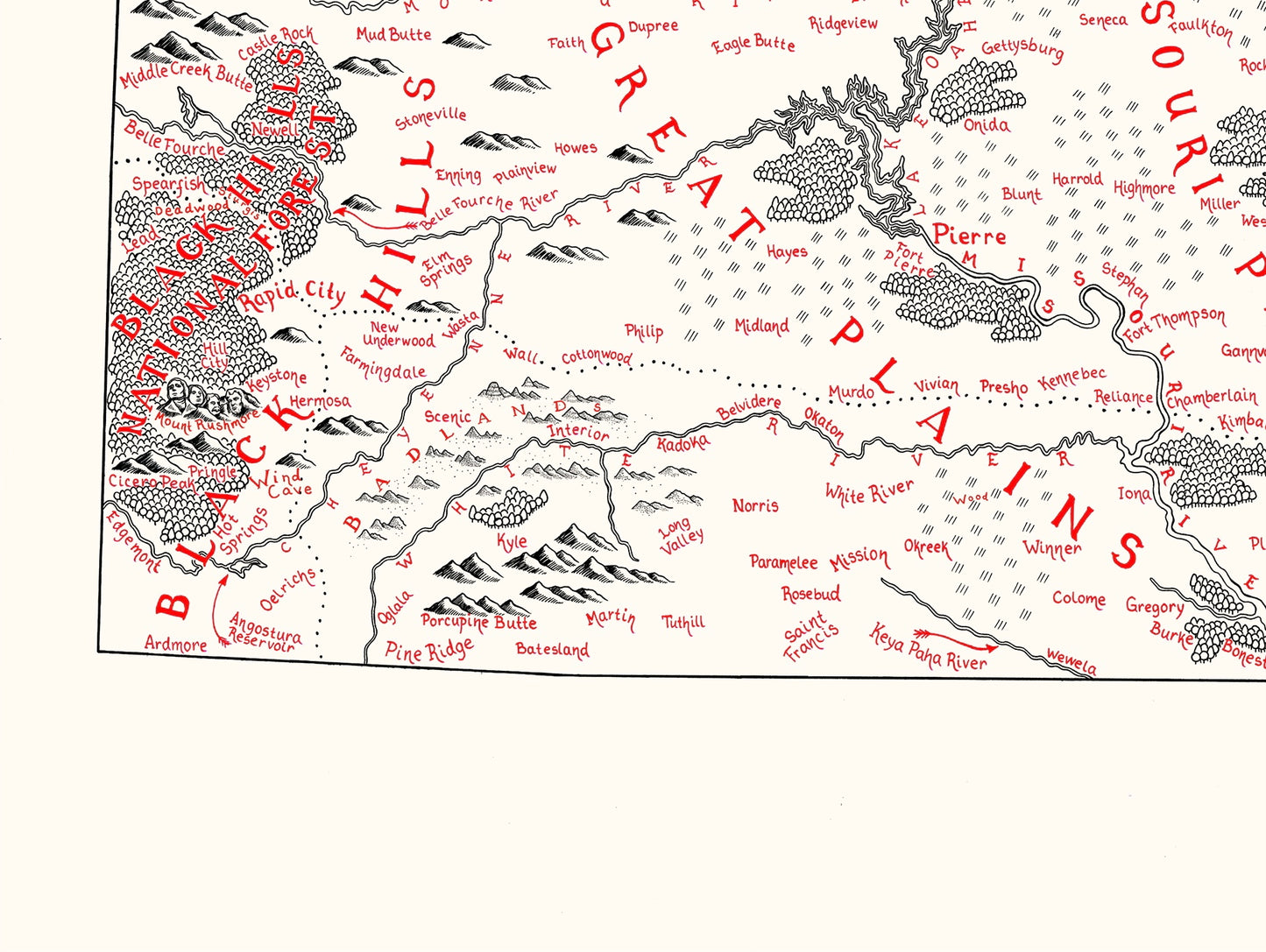 South Dakota Map