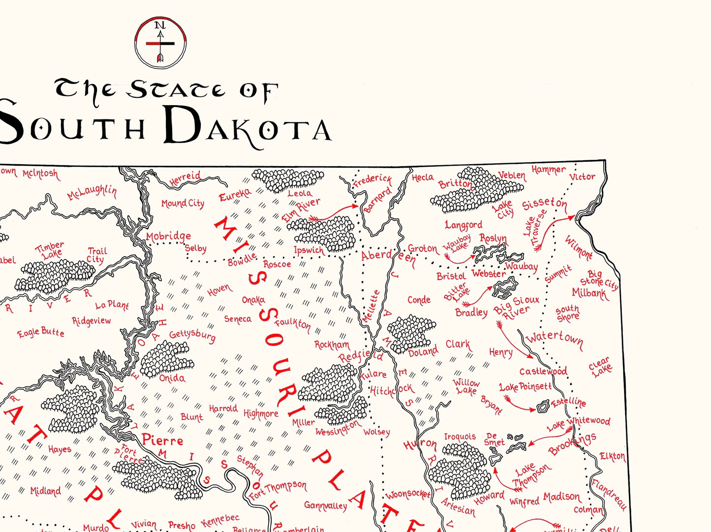 South Dakota Map