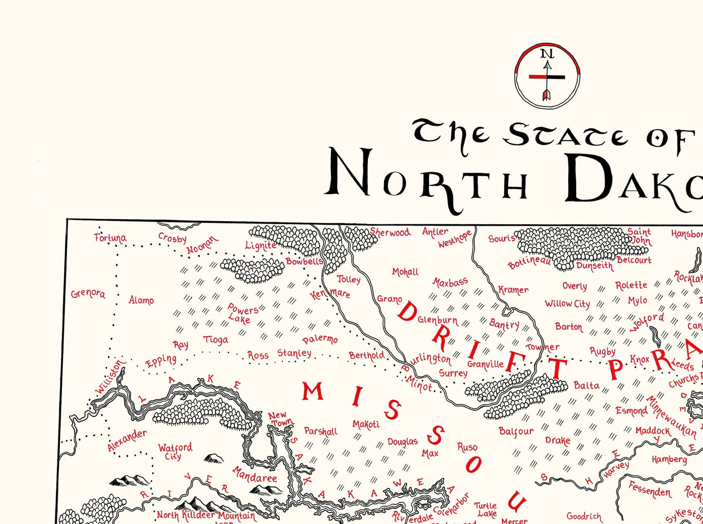 North Dakota Map