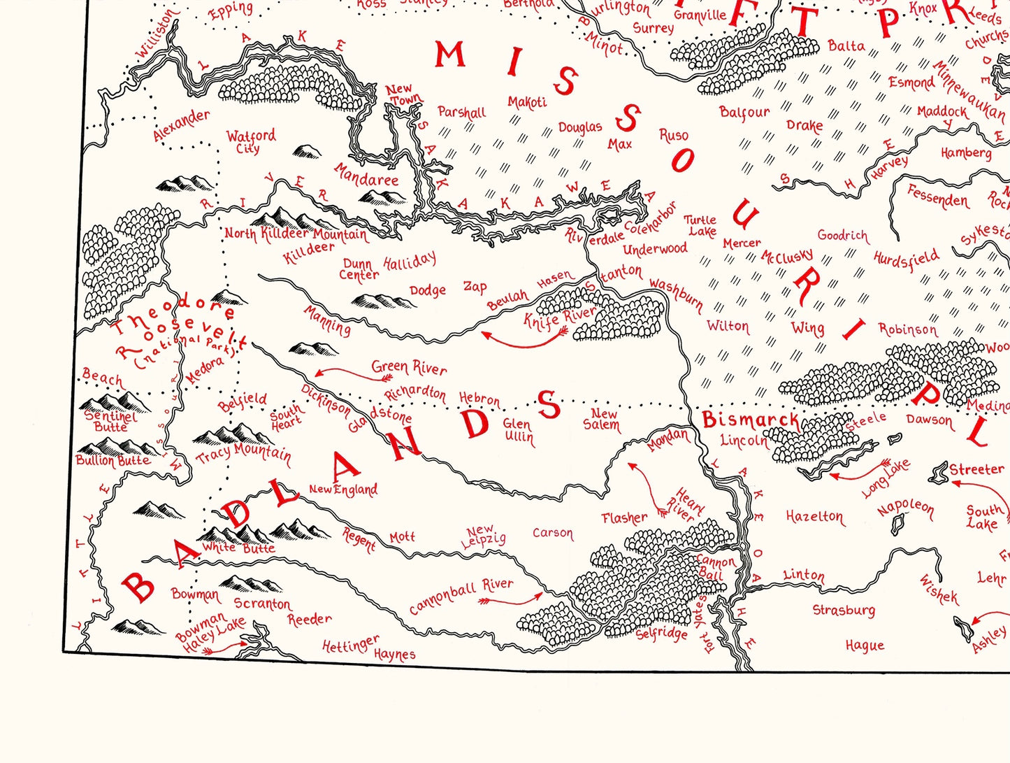 North Dakota Map