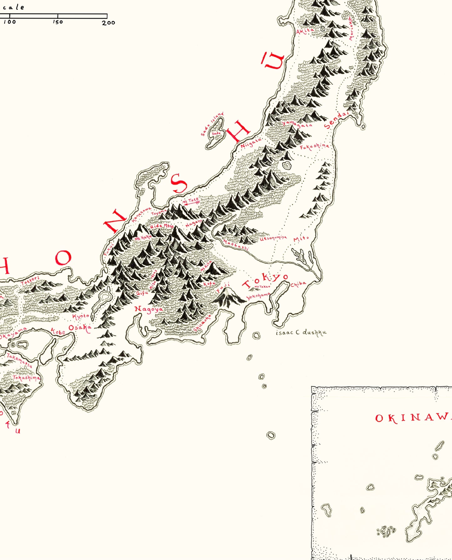 Japan Map (English)