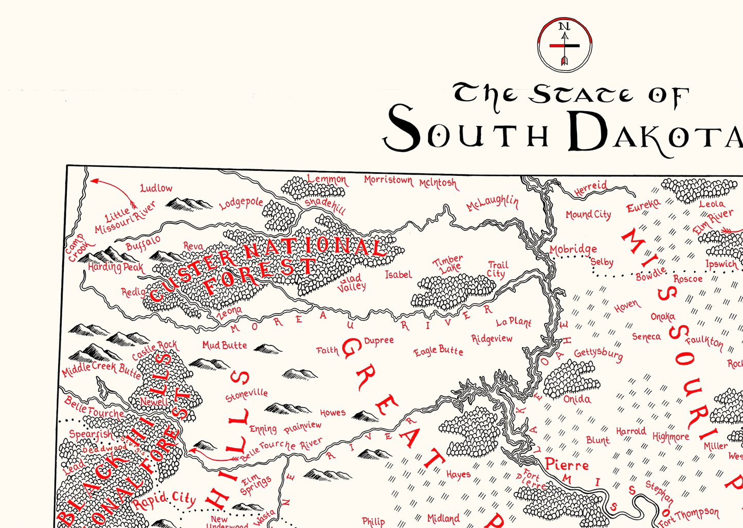 South Dakota Map