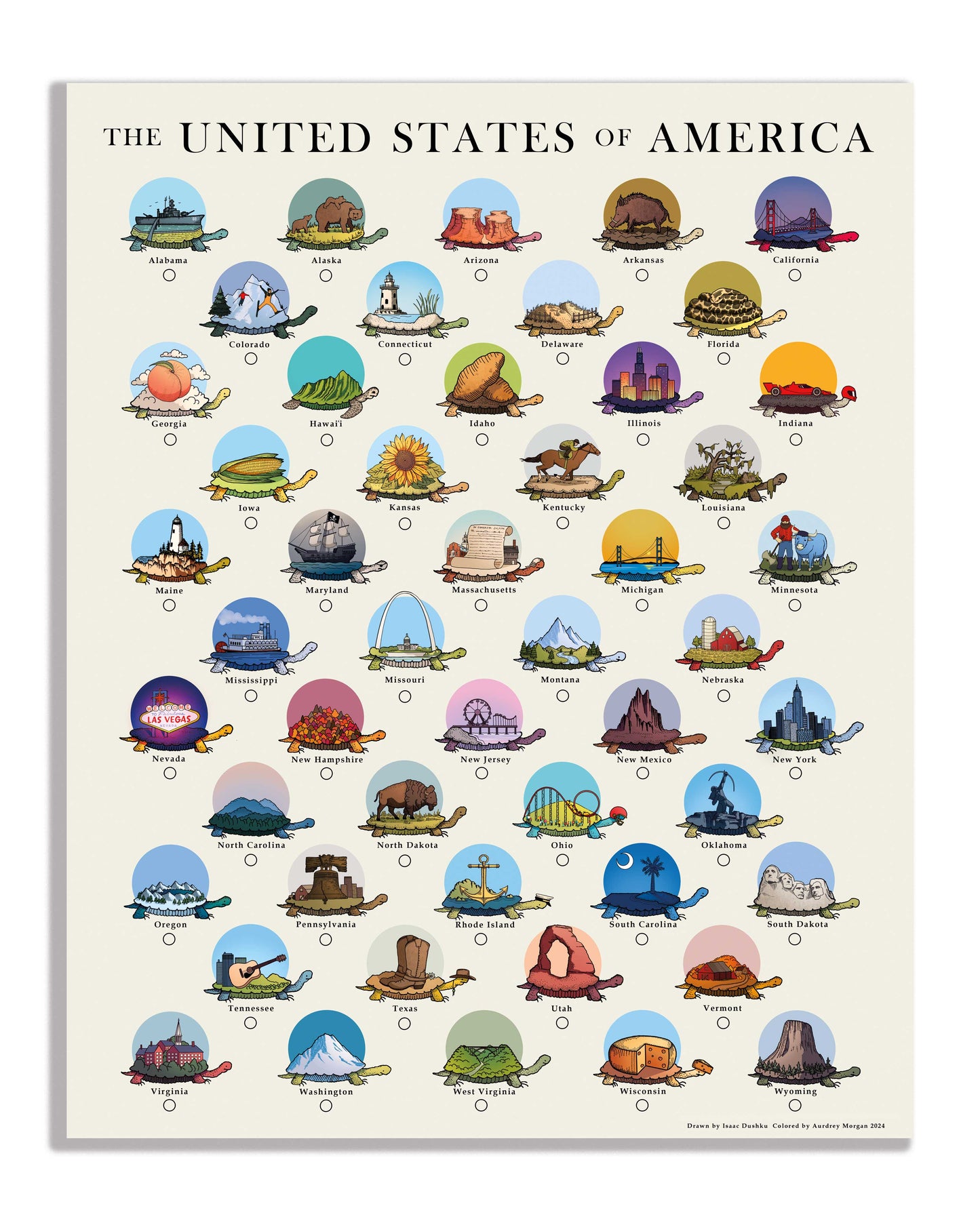 50 States Poster (Check Off)