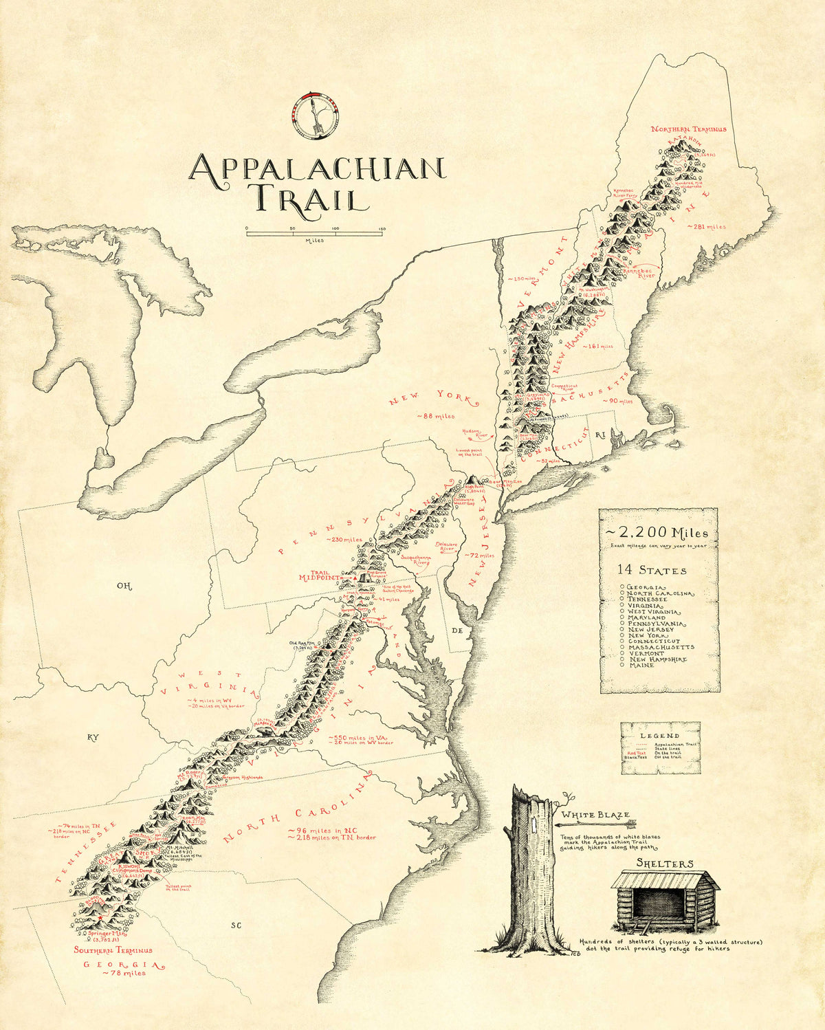 Appalachian Trail Map