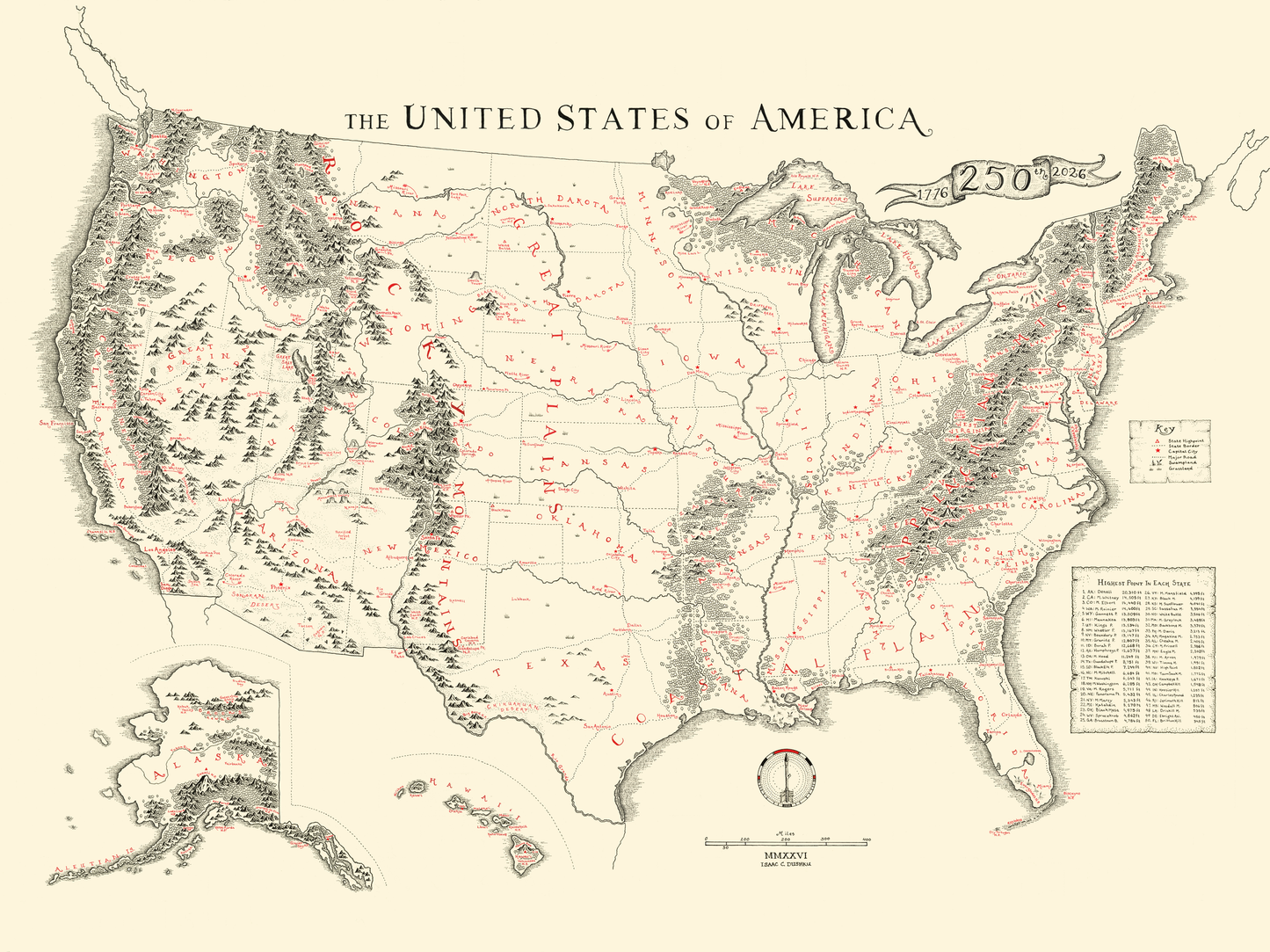 USA 250th Anniversary Map + FREE Mountain Map  *Pre-Order: Ships June 1st*