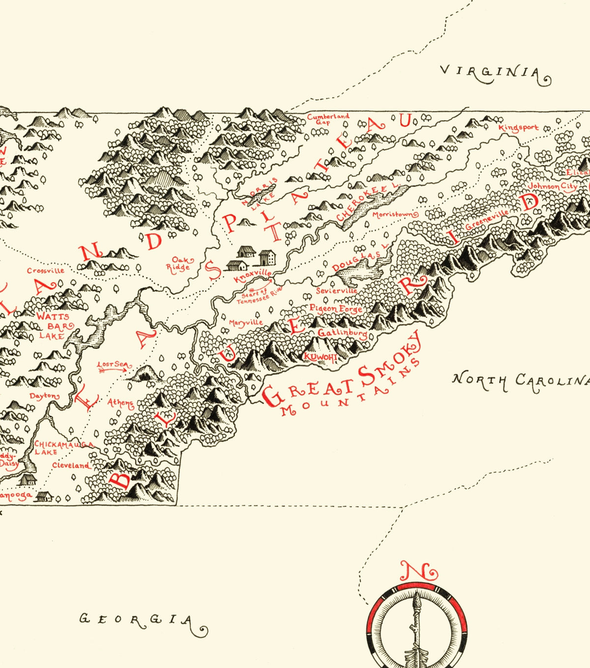 NEW UPDATED Tennessee Map