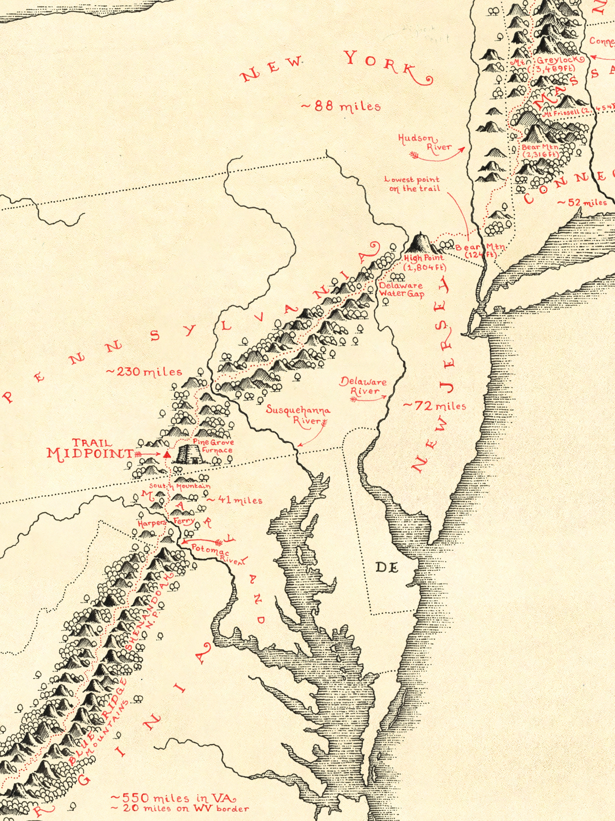 Appalachian Trail Map *PRE ORDER*