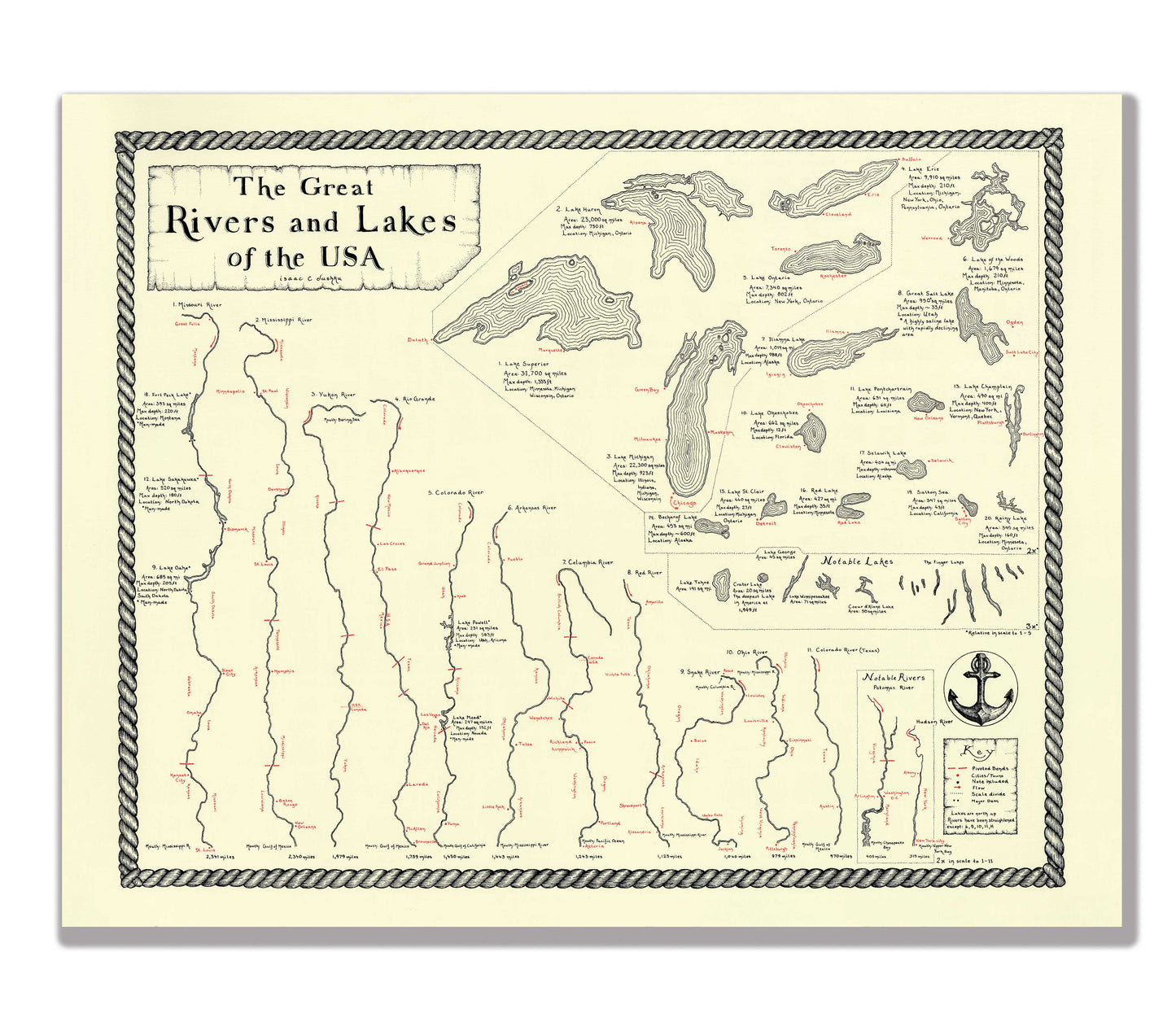Rivers and Lakes Map