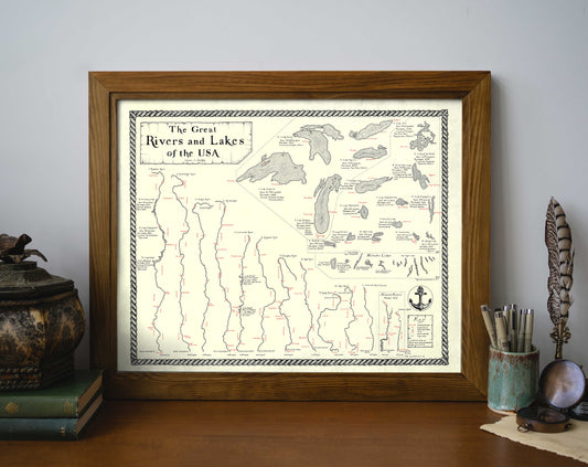 Rivers and Lakes Map