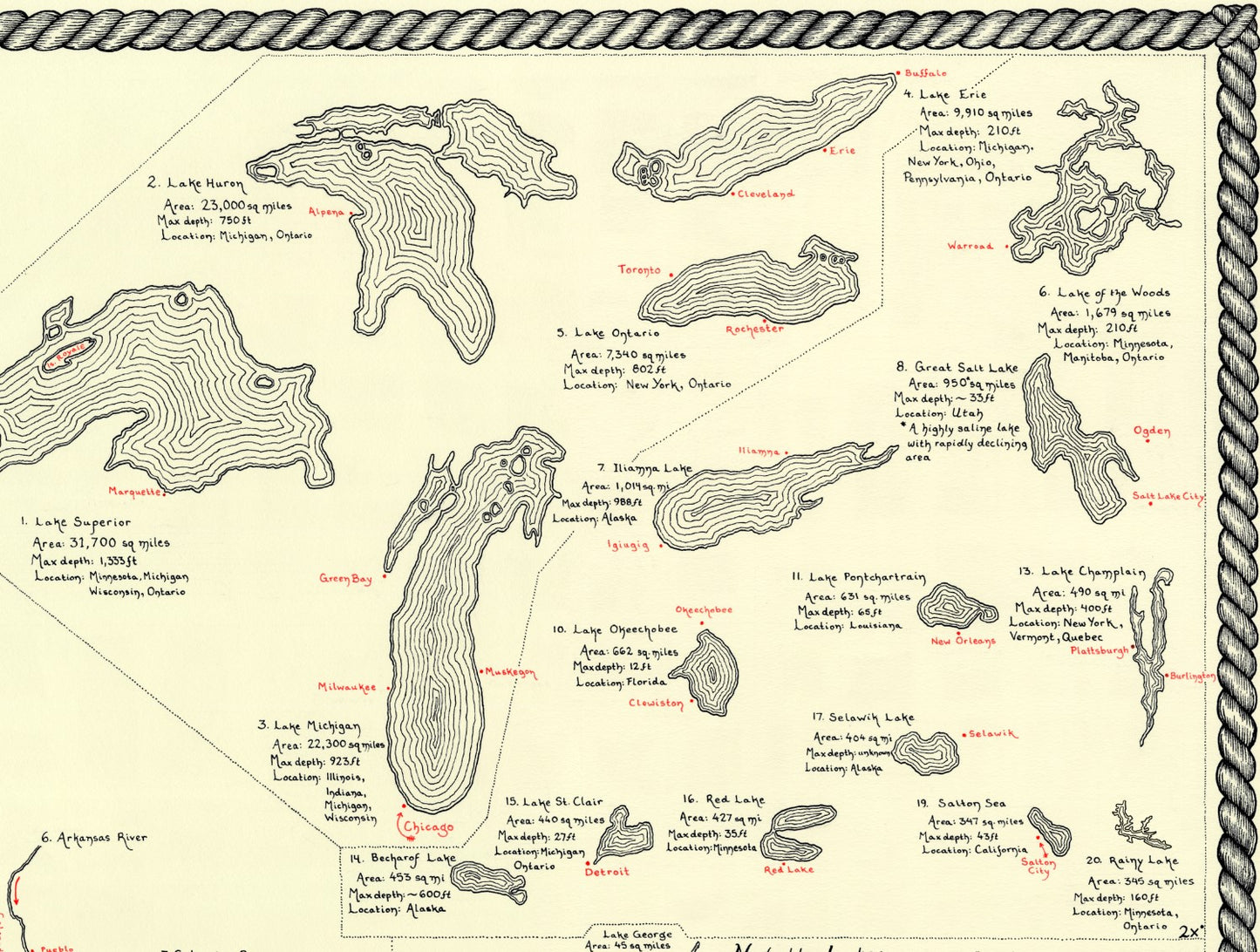 Rivers and Lakes Map