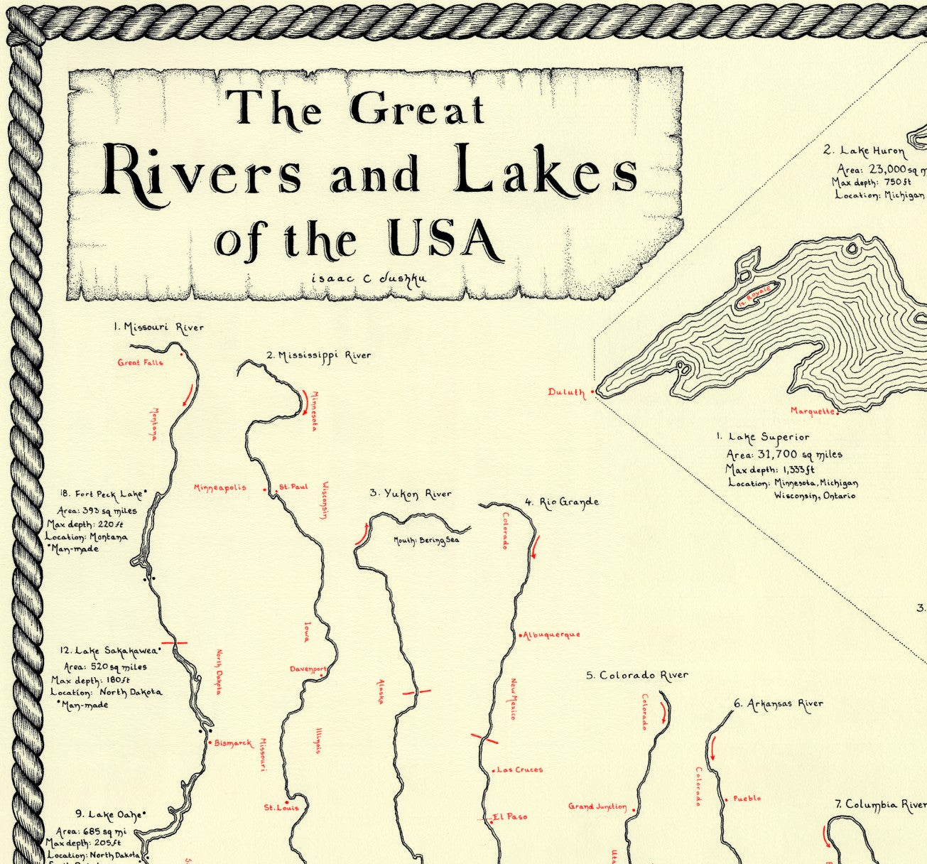 Rivers and Lakes Map