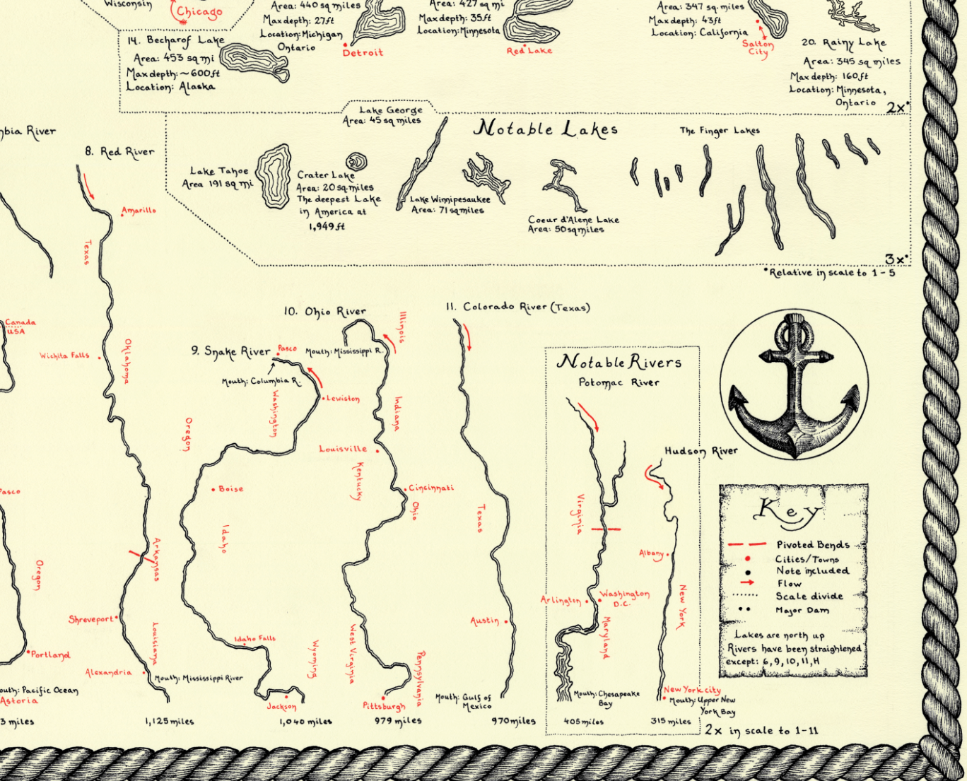 Rivers and Lakes Map