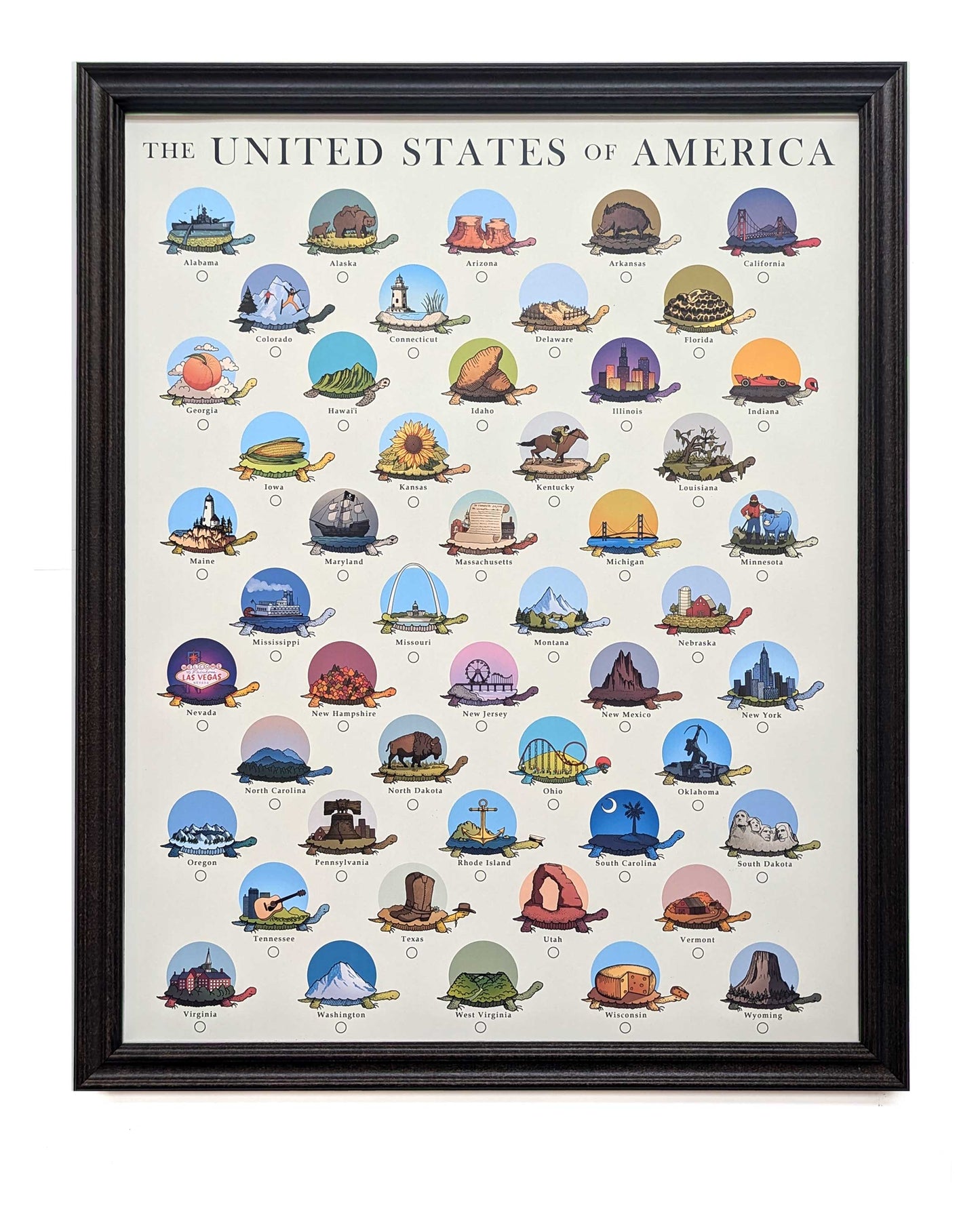 50 States Poster (Check Off)