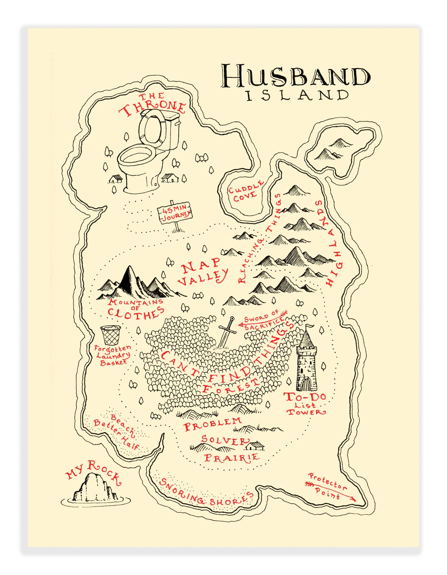 Husband Card "Husband Island"