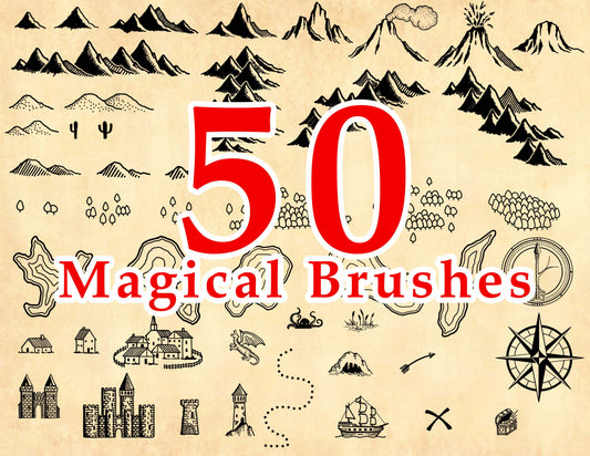 Digital Map Making Set (50 Brushes)