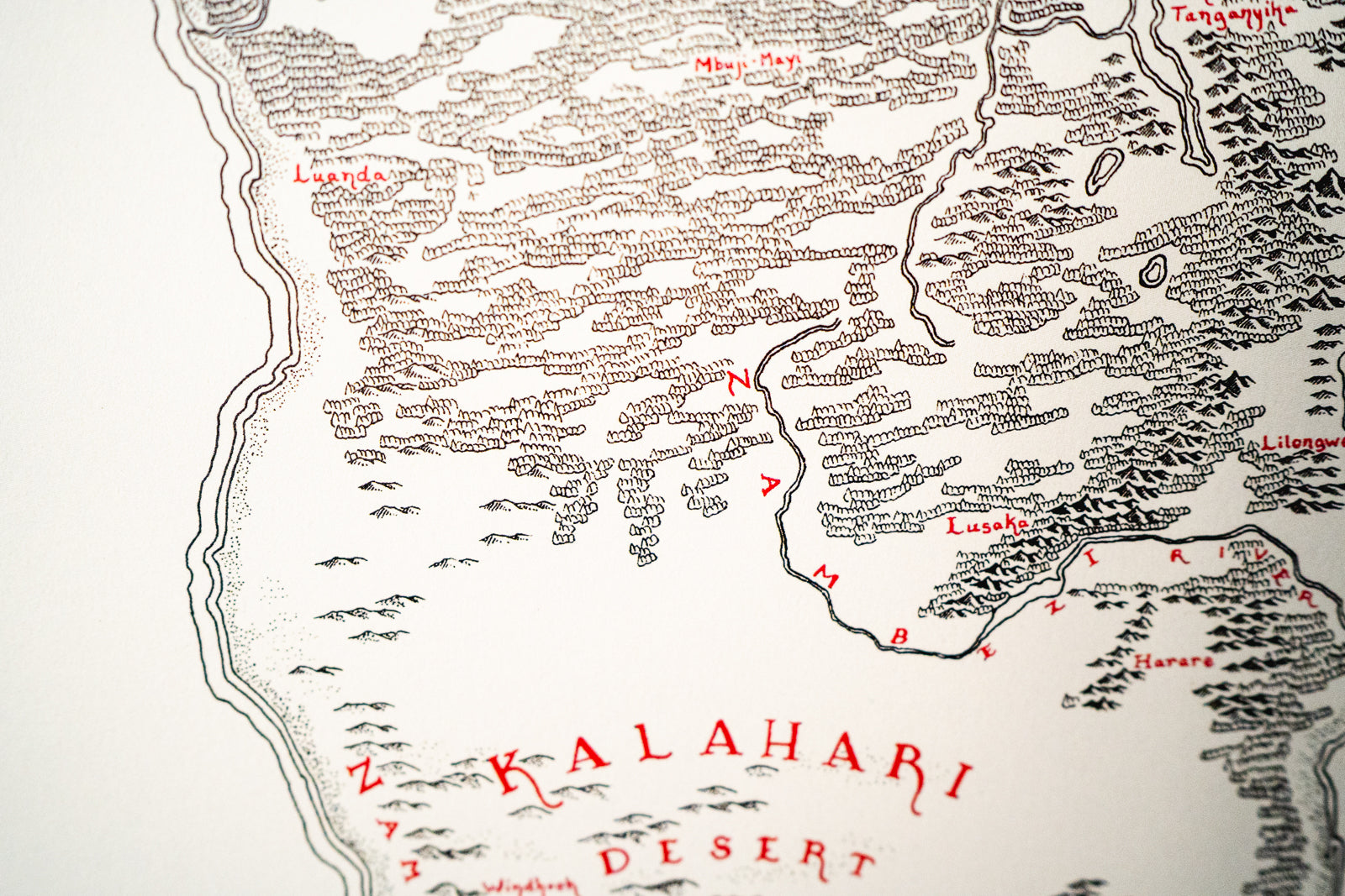 Hand drawn map of Africa for Charity – Lord of Maps