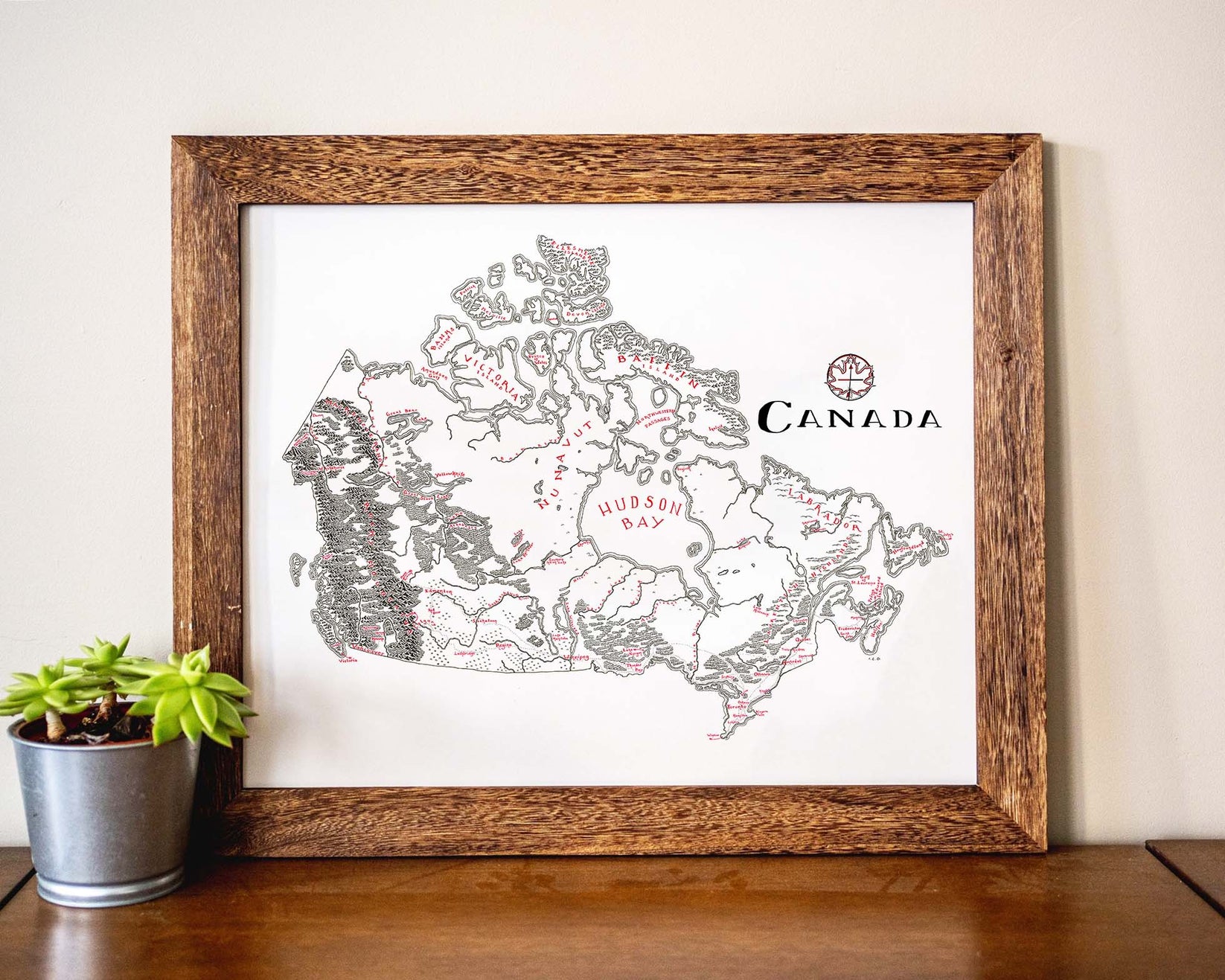 Hand drawn map of Canada – Lord of Maps