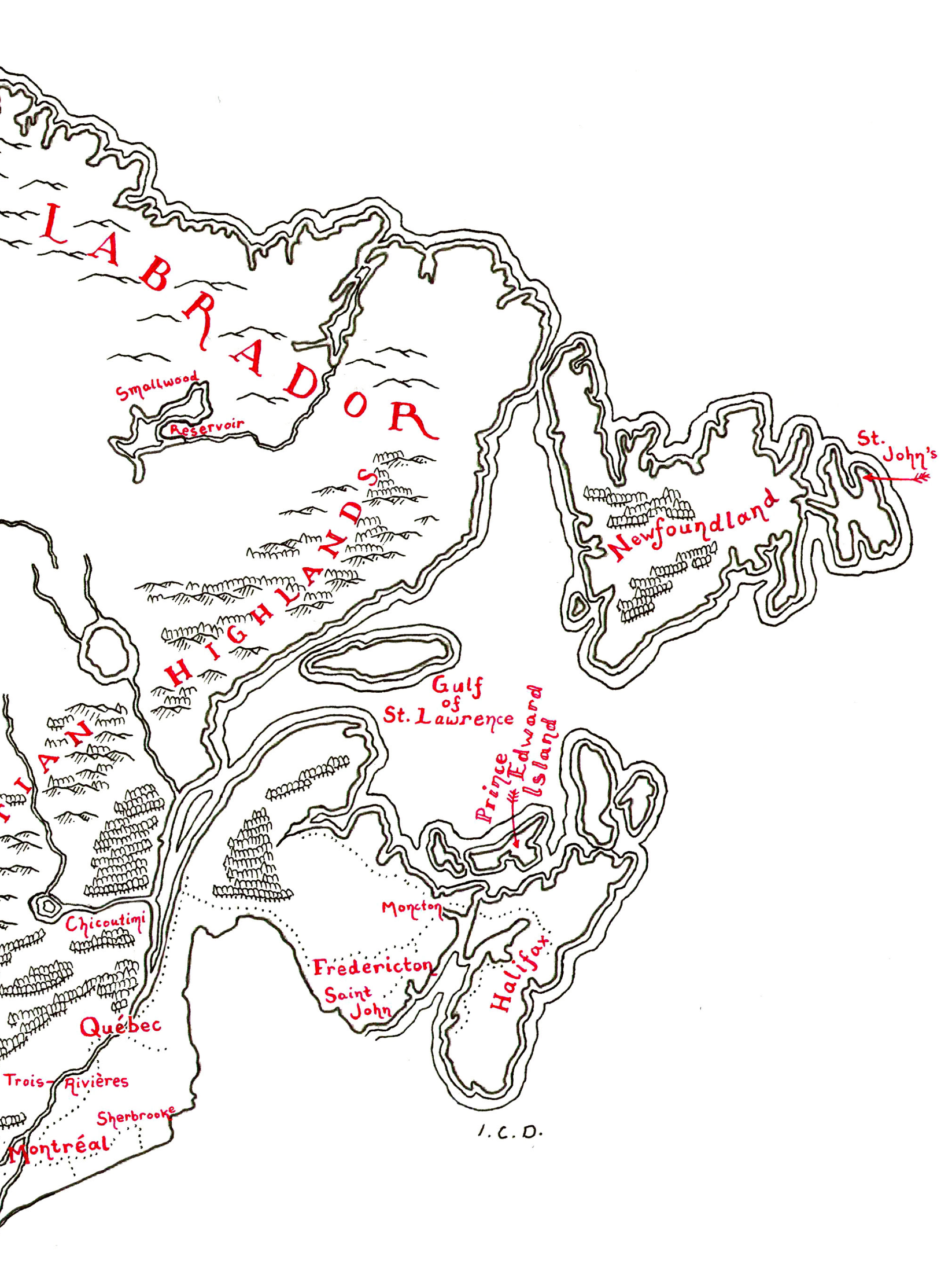 Hand drawn map of Canada – Lord of Maps