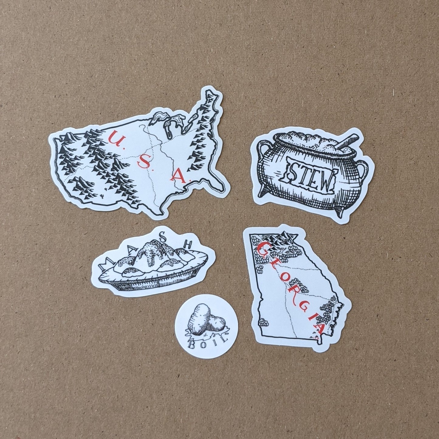 State, Potato Pack - Sticker Pack (ALL STATES AVAILABLE)
