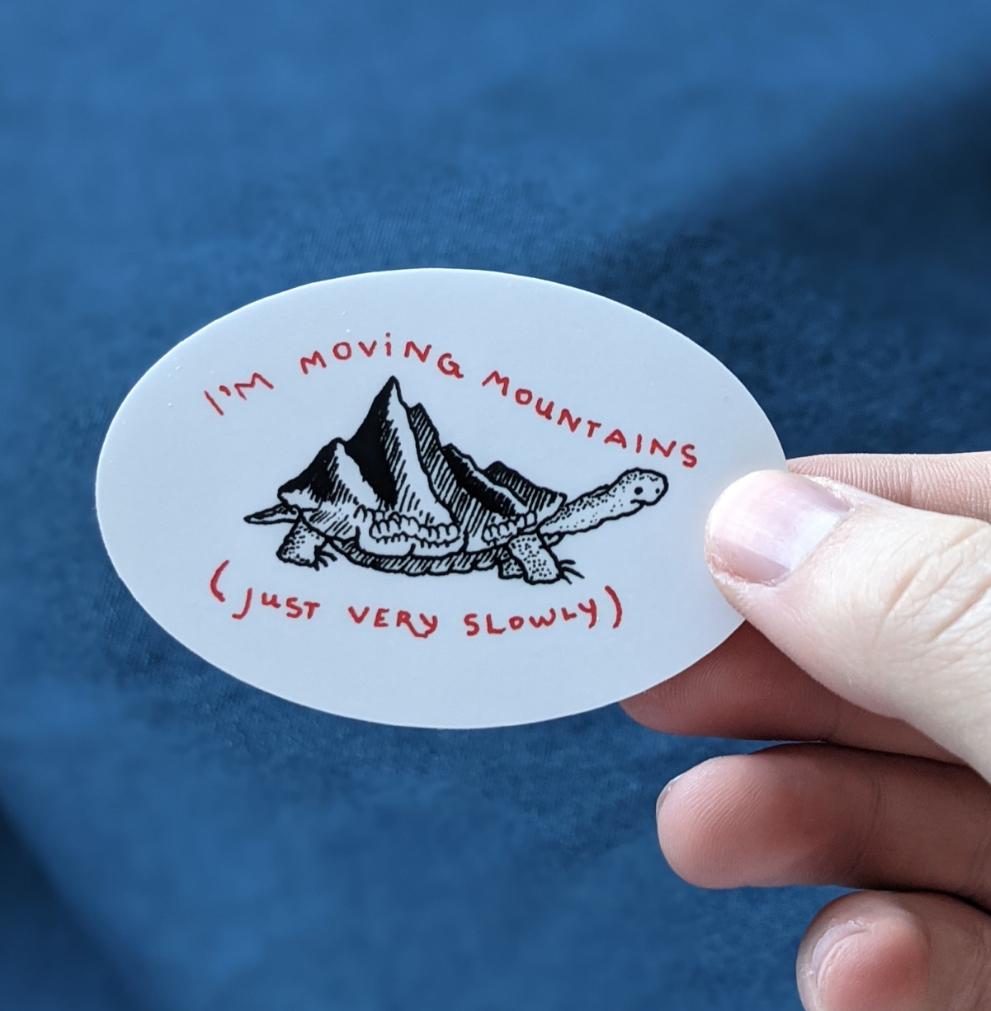 Tortoise Moving Mountains Stickers