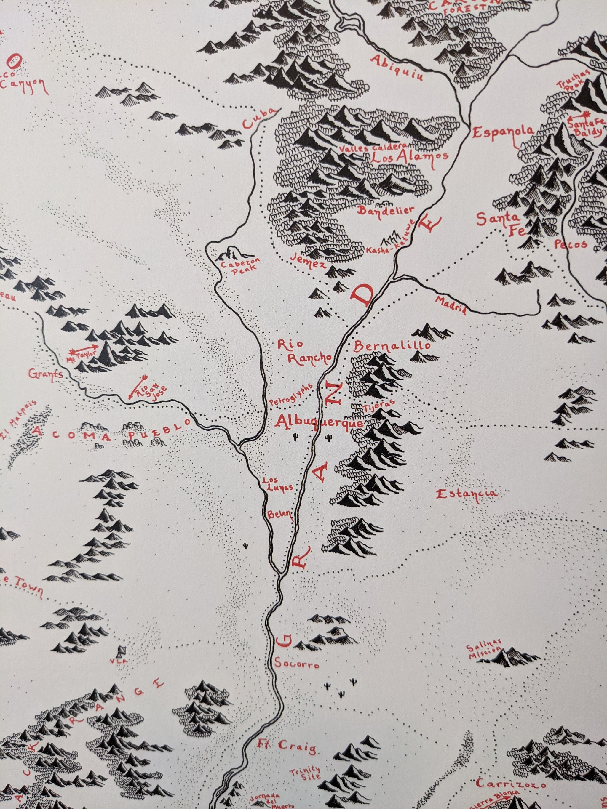 New Mexico Map Hand drawn – Lord of Maps