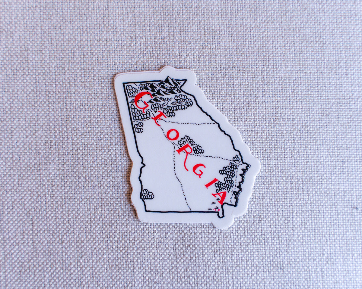 Georgia Native Sticker Georgia Sticker 4-Pack – Lord of Maps