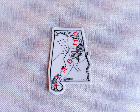 Alabama Sticker 4-Pack