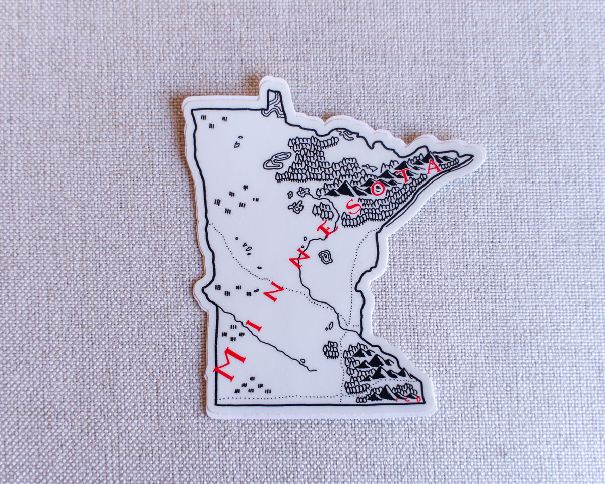 Mn Tags Sticker Minnesota Sticker 4-Pack – Lord of Maps