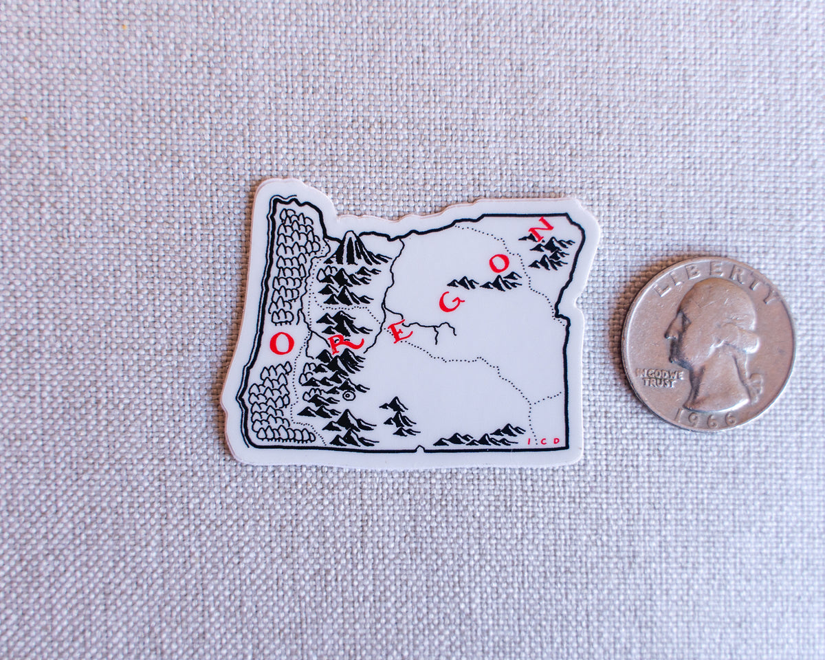 Springfield Oregon Sticker Oregon Sticker 4-Pack – Lord of Maps
