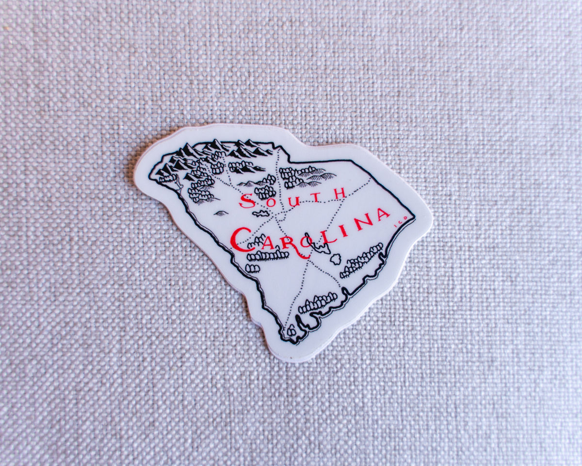 Sc Native Sticker South Carolina Sticker 4-Pack – Lord of Maps