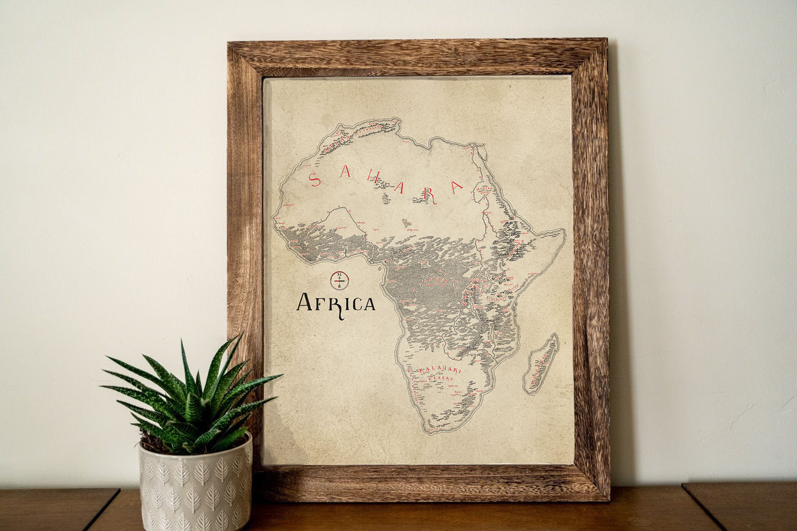 Hand drawn map of Africa for Charity – Lord of Maps